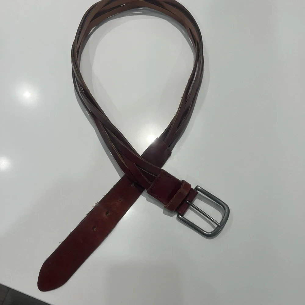 Banana Republic Braided Belt Medium Leather Brown